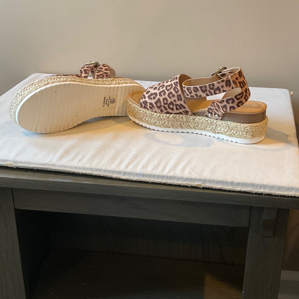 Soda Leopard Print Espadrille Sandals